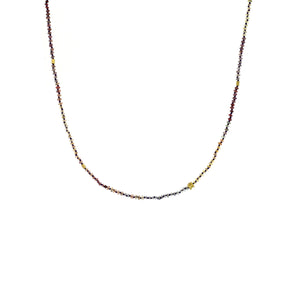 A Knotted Ombré Sapphire Bead Necklace