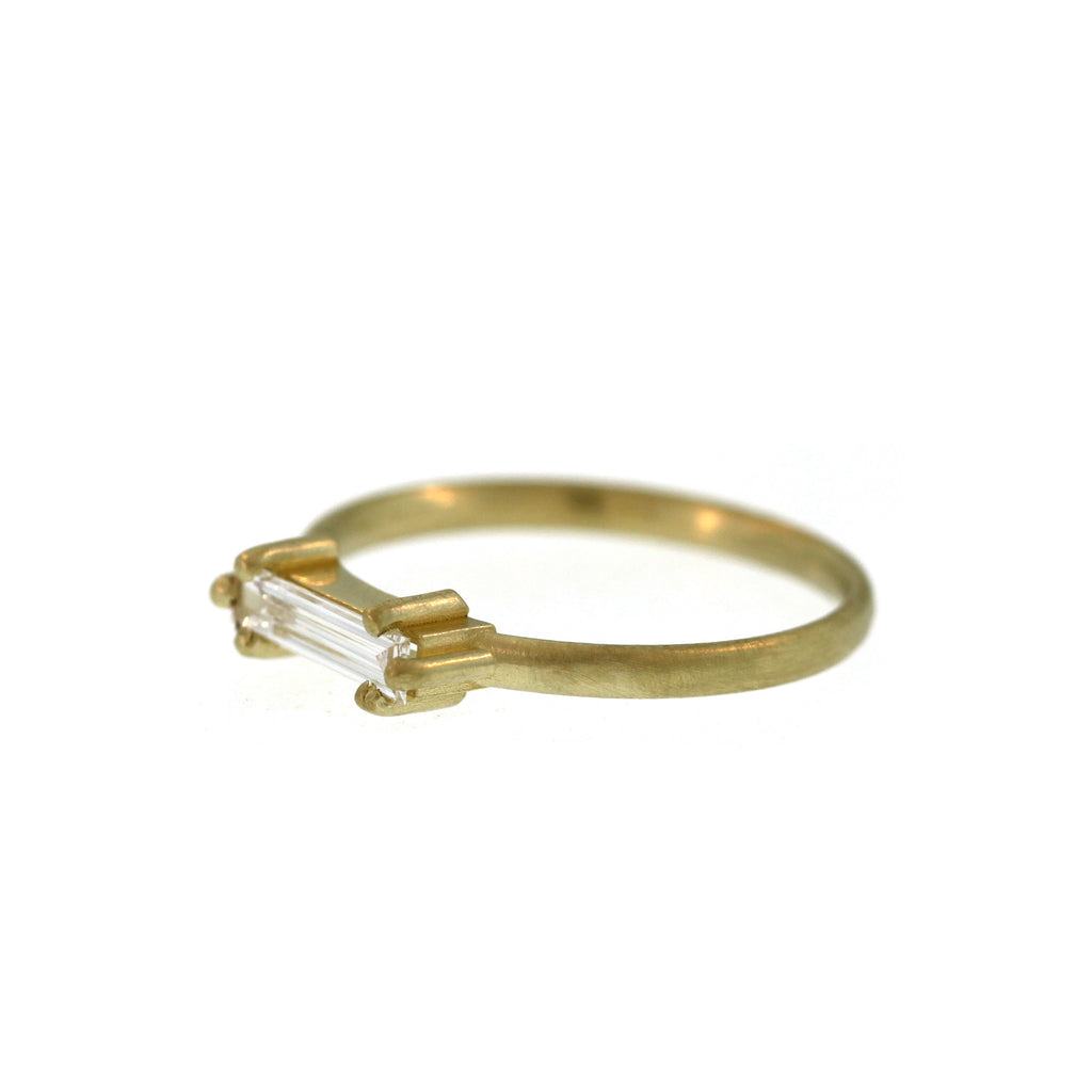 A Long + Slim Diamond Baguette Ring