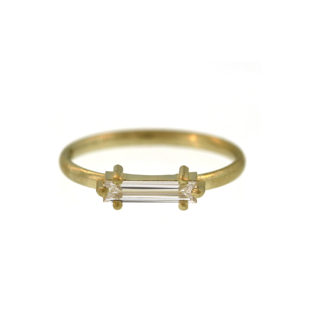A Long + Slim Diamond Baguette Ring