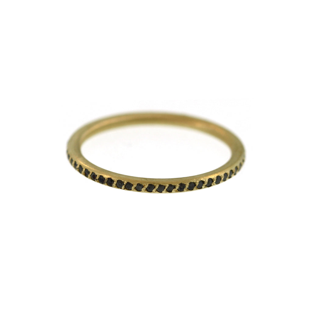A Slim Black Diamond Band