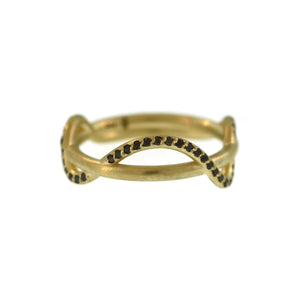 A Black Diamond Ribbon Ring