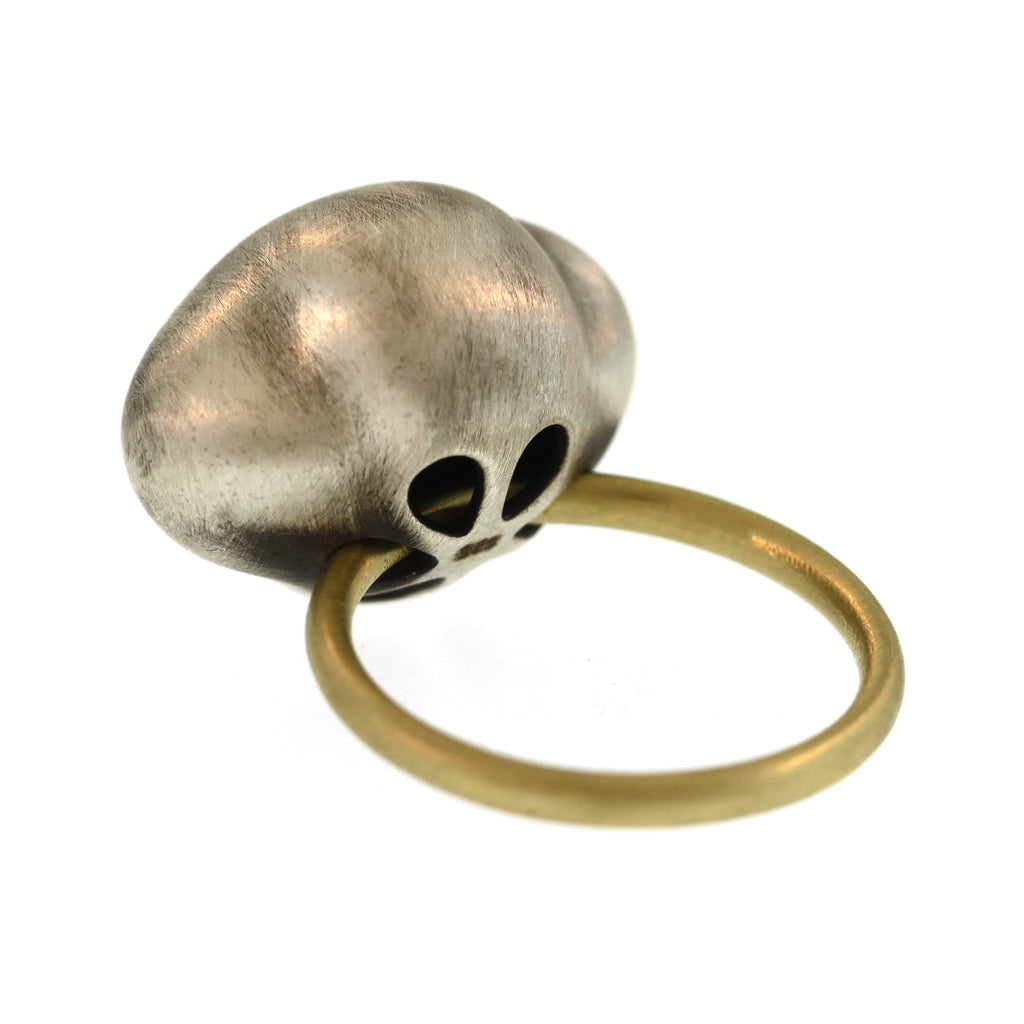 The Large Cloud Ring in Sterling Silver and Gold