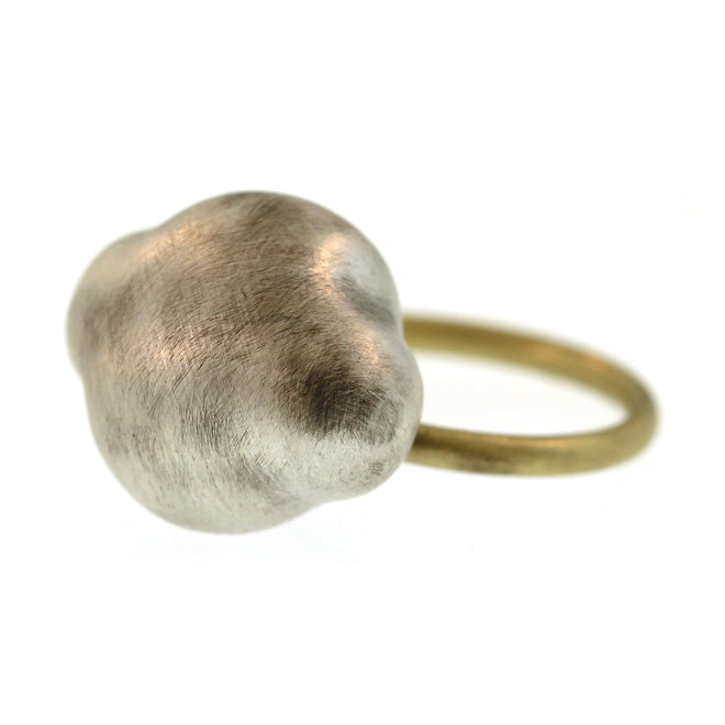 The Large Cloud Ring in Sterling Silver and Gold