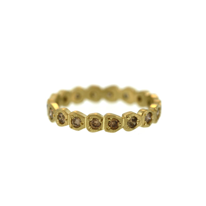 A Cognac Diamond Tribezel Band