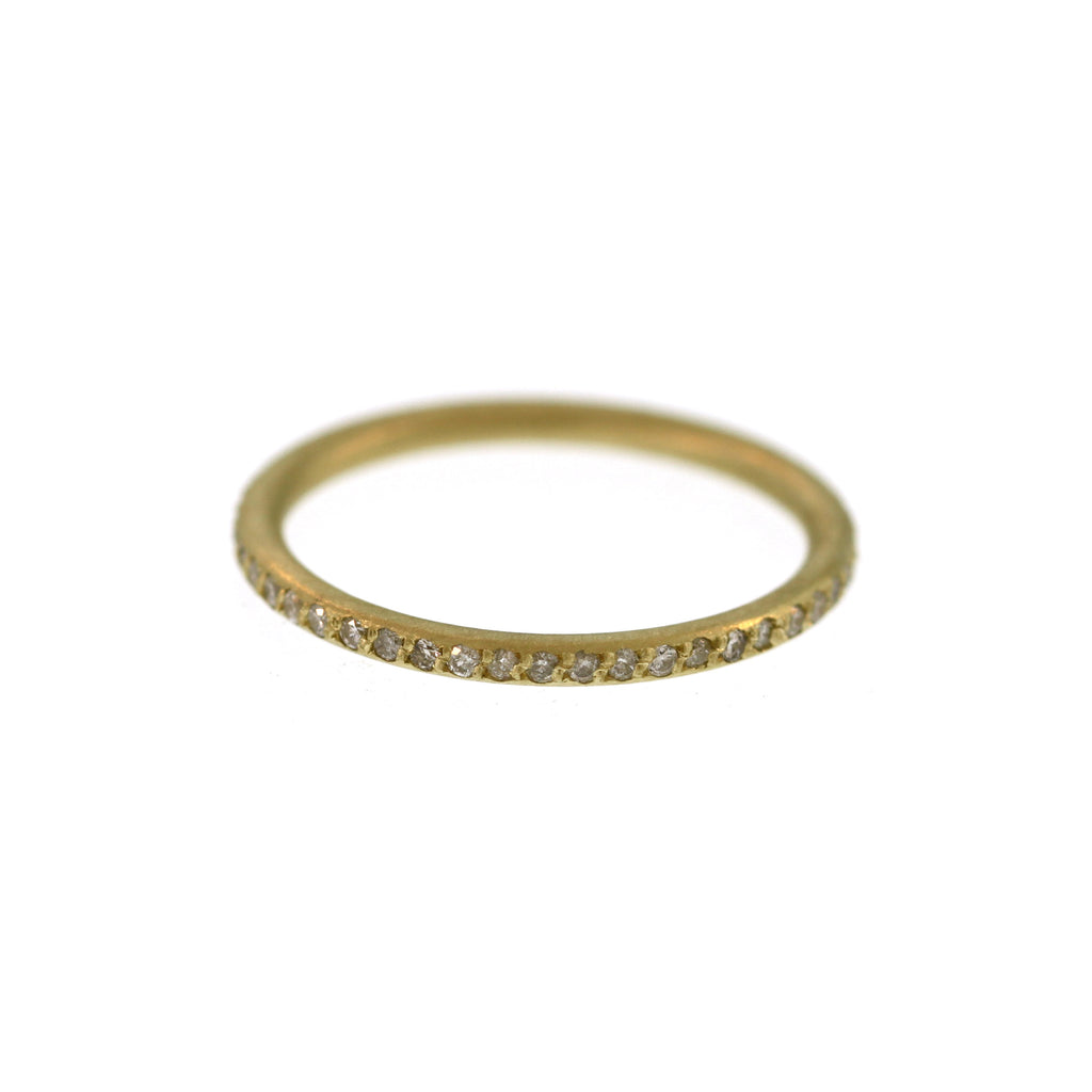 A Slim White Diamond Band