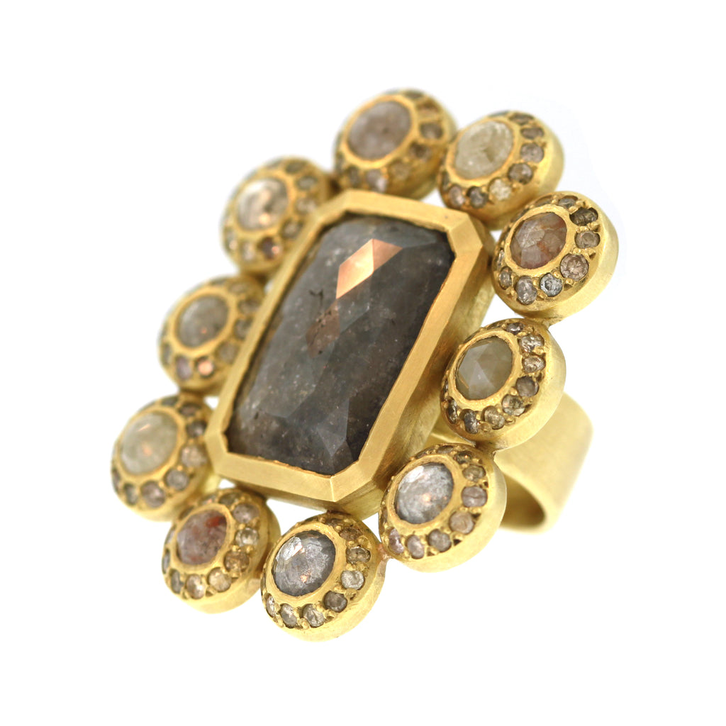 The Diamond Slice Frame Ring