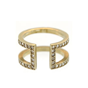 The Diamond Greek Ring in White Gold