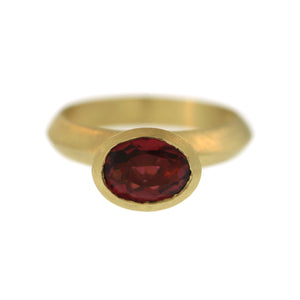 A Molded Dark Pink Oval Tourmaline Ring - 10th Anniversary Edition