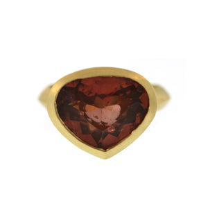A Molded Pink Pear Shaped Tourmaline Ring - 10th Anniversary Edition