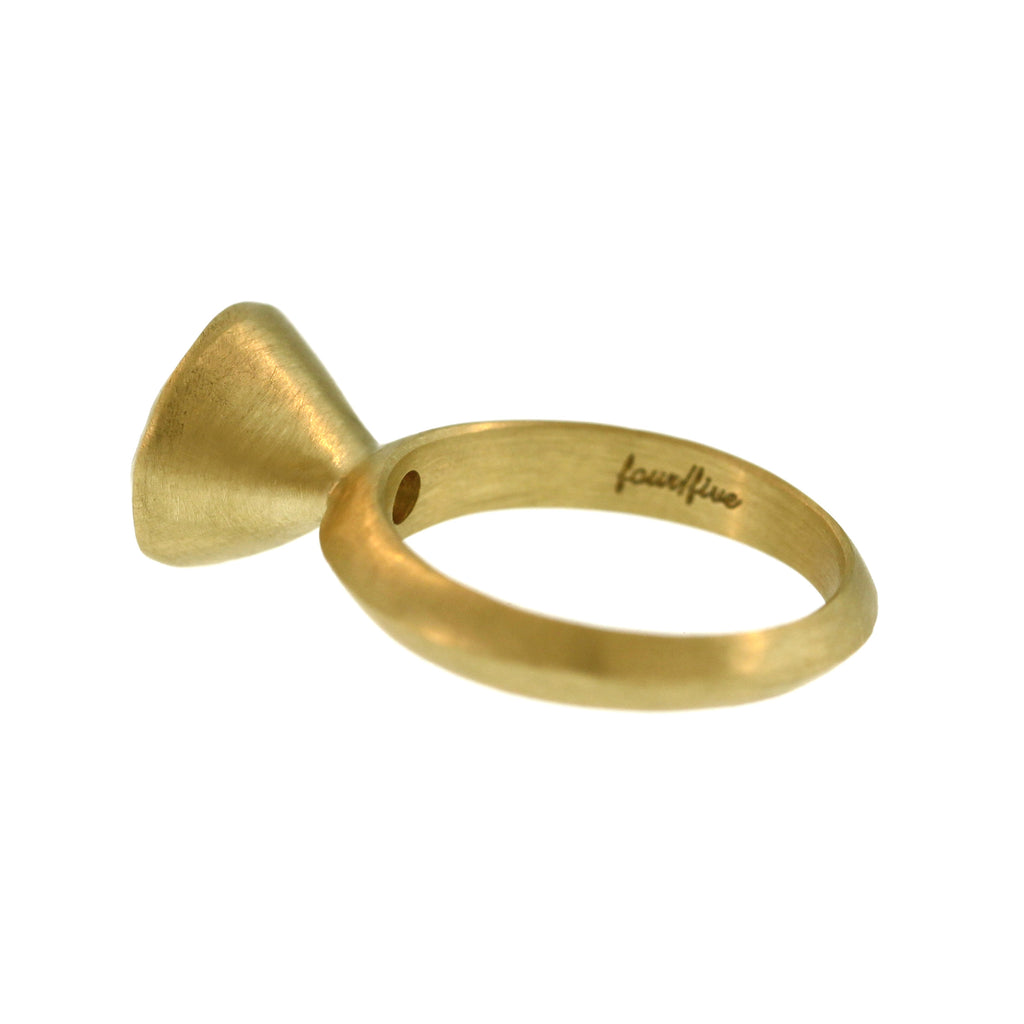 A Molded Green Oval Tourmaline Ring - 10th Anniversary Edition