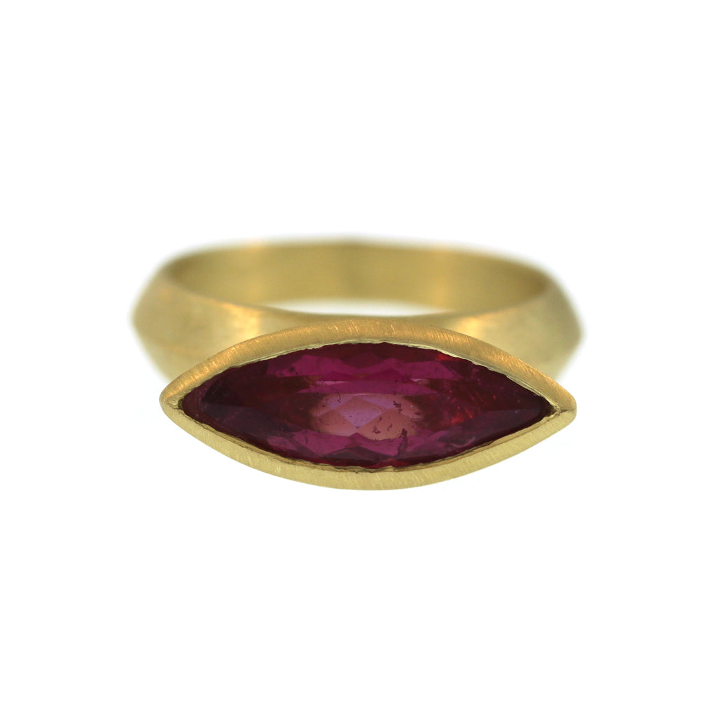 A Molded Pink Marquise Tourmaline Ring - 10th Anniversary Edition