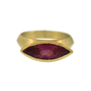 A Molded Pink Marquise Tourmaline Ring - 10th Anniversary Edition