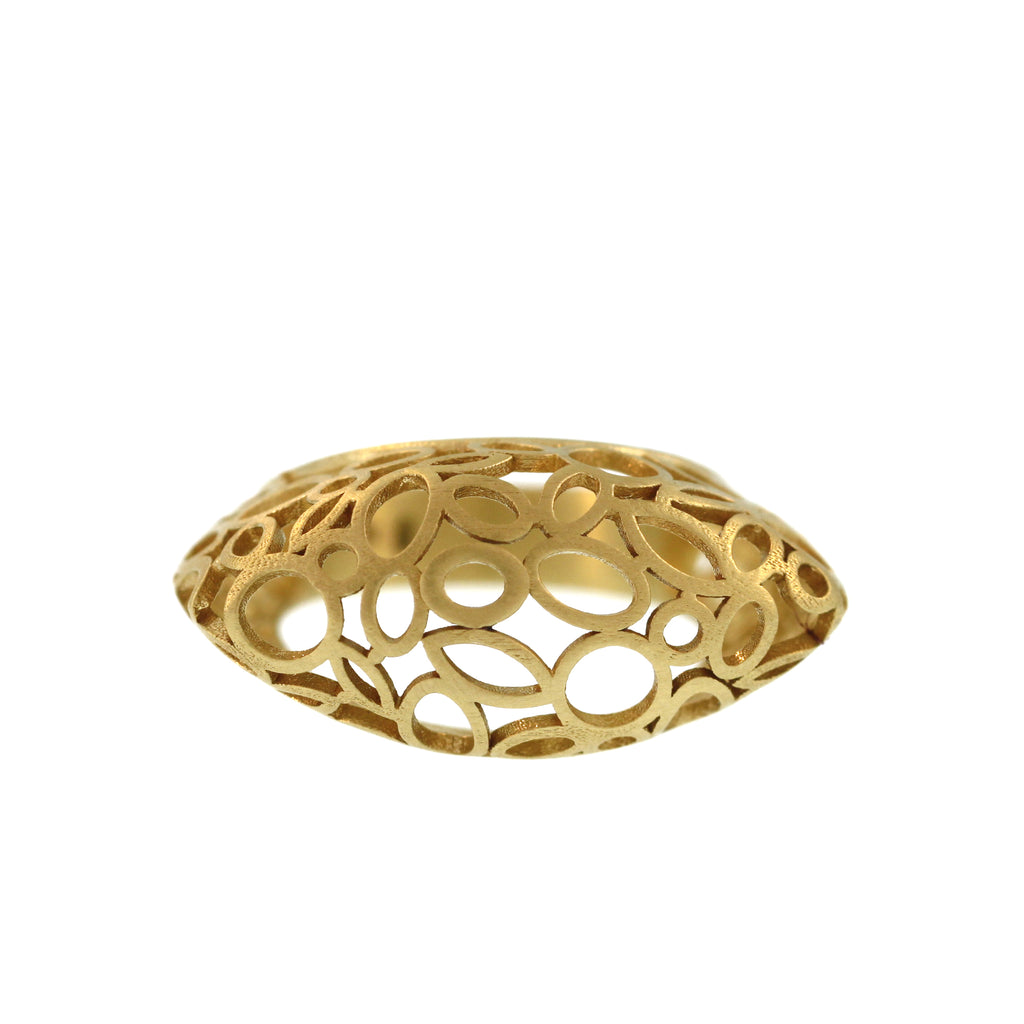 A Dimensional Mosaic Ring - Marquise Shaped