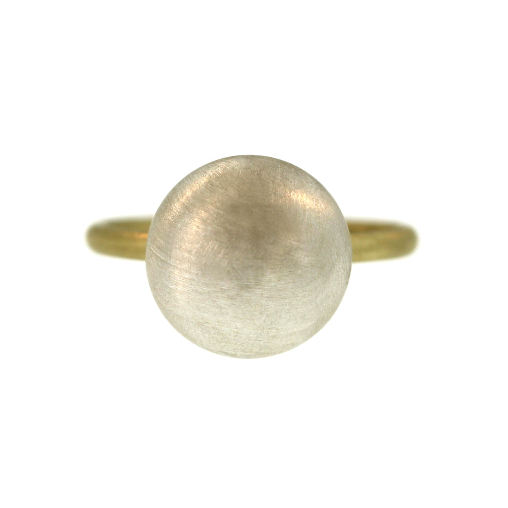 The Opium Poppy Pod Ring in Sterling Silver and Gold