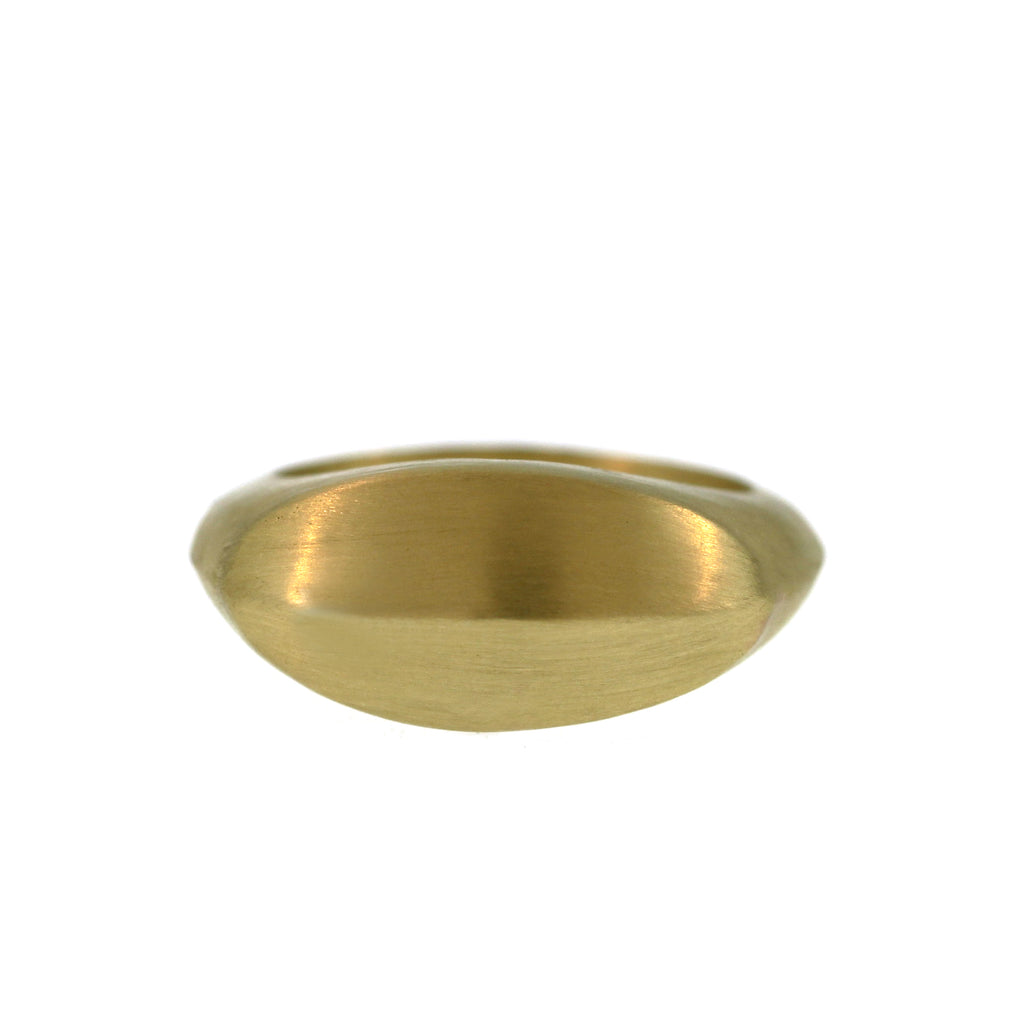 Convex Oval Signet Ring