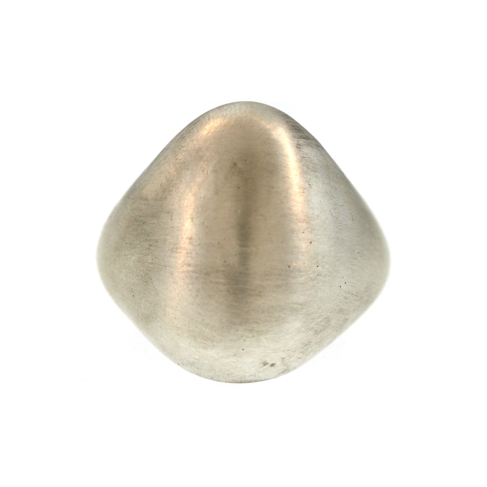 An Egg-Shaped Signet Ring in Sterling Silver
