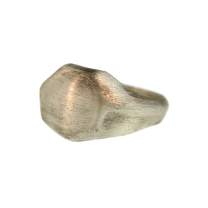 A Mini Organic Signet Ring in Sterling Silver
