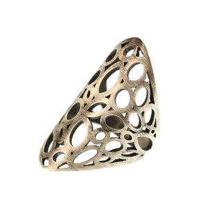 The Open Mosaic Shield Ring in Sterling Silver