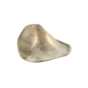 An Organic Signet Ring in Sterling Silver