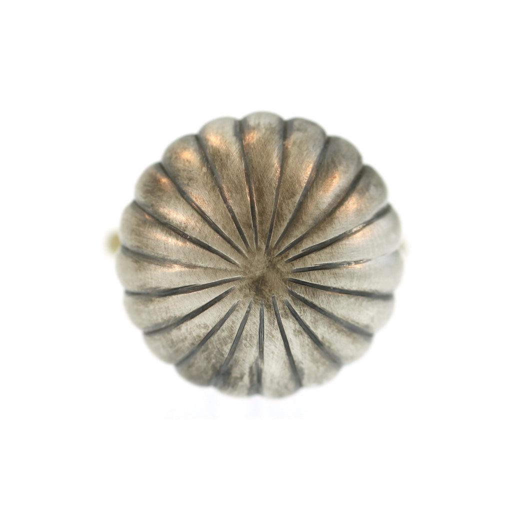 The Large Melon Orb Ring in Sterling Silver and Gold