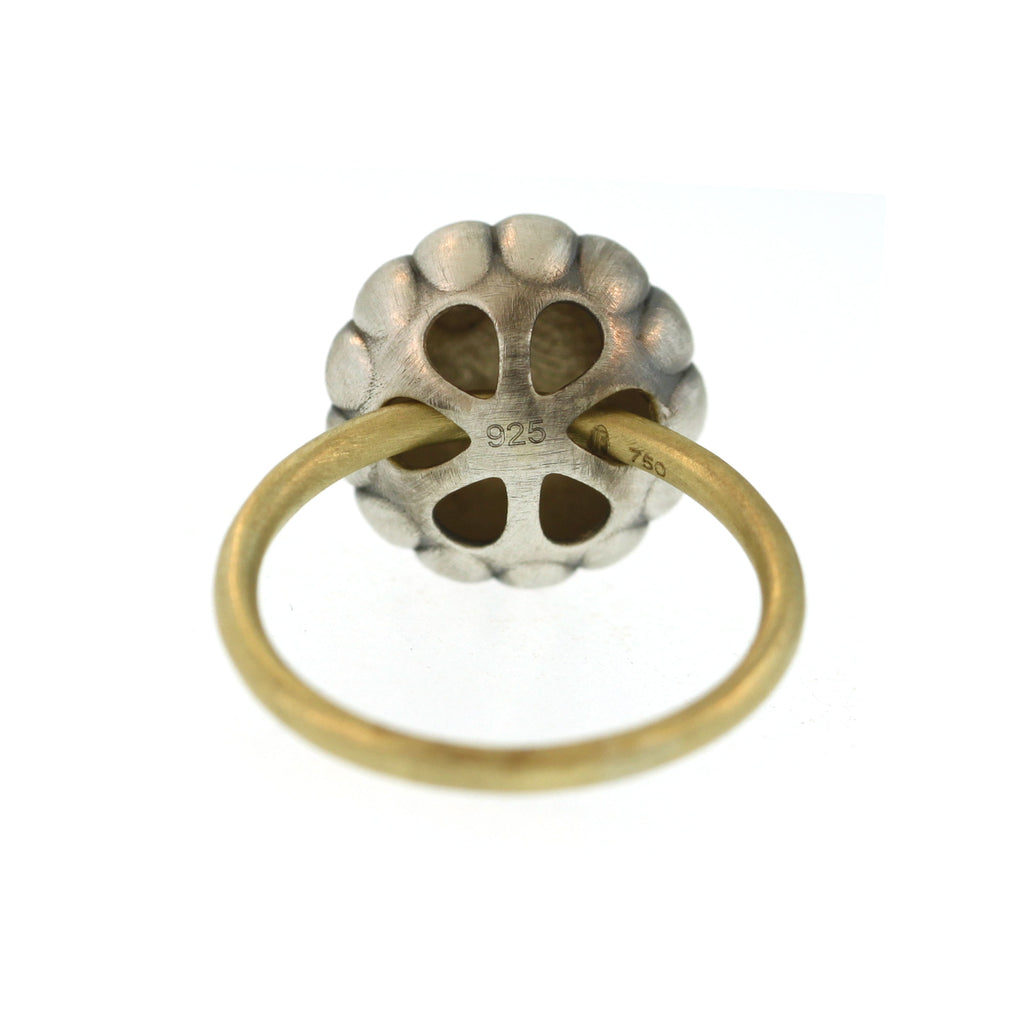 The Melon Orb Ring in Sterling Silver and Gold