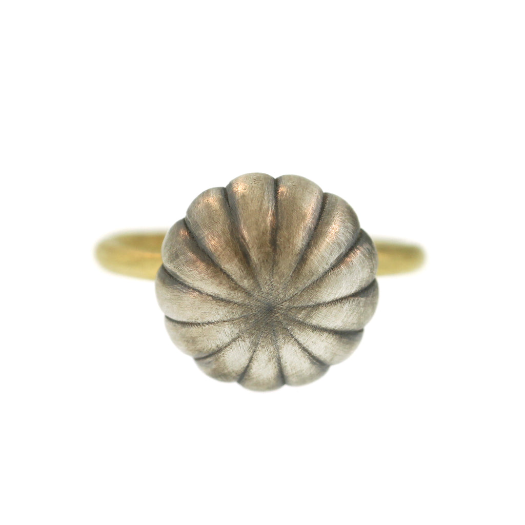 The Melon Orb Ring in Sterling Silver and Gold