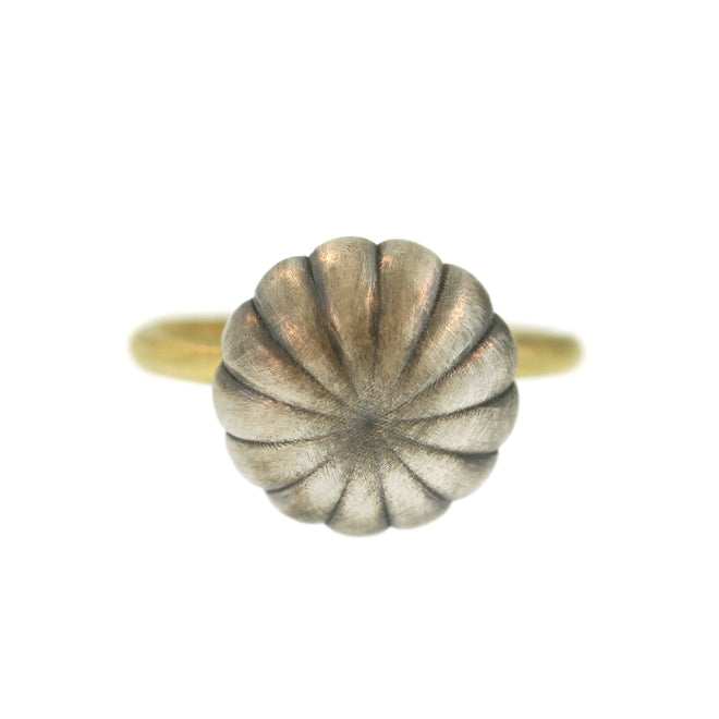 The Melon Orb Ring in Sterling Silver and Gold