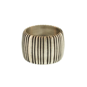 A Variegated Cigar Band in Sterling Silver