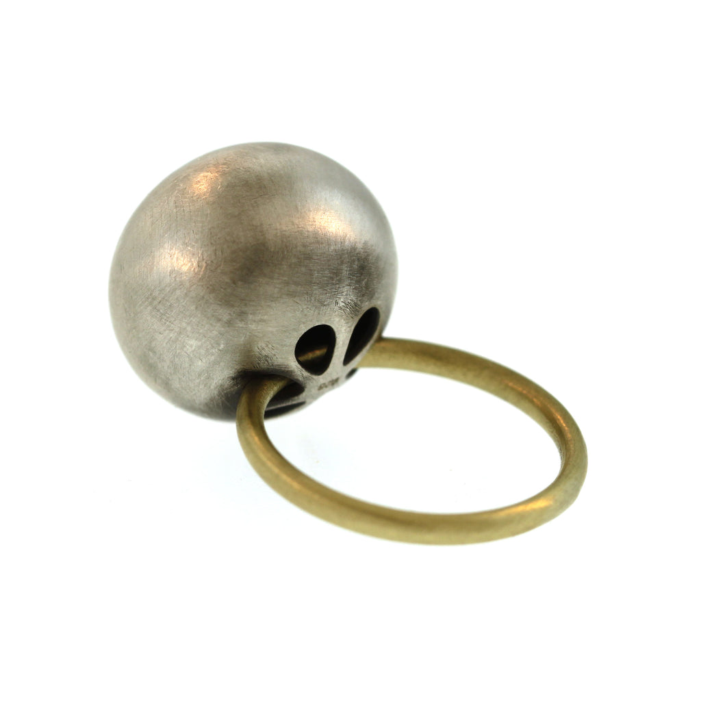The Large Orb Ring in Sterling Silver and Gold