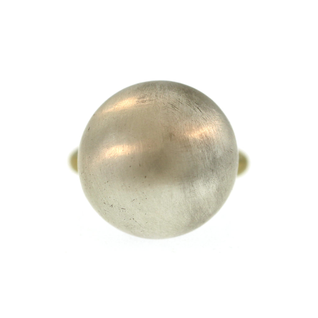 The Large Orb Ring in Sterling Silver and Gold