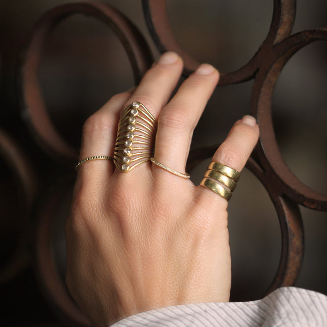 A Slim White Diamond Band