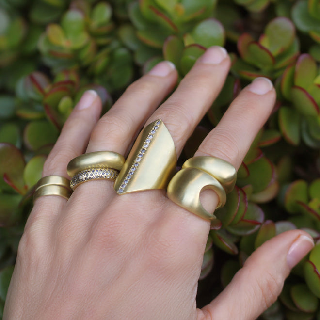 An Abstract Open Heart Ring