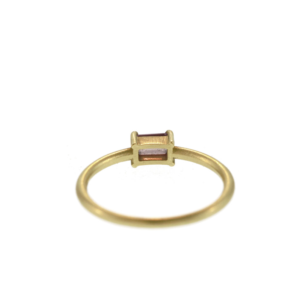 A Dusty Pink Sapphire Baguette Stacking Ring