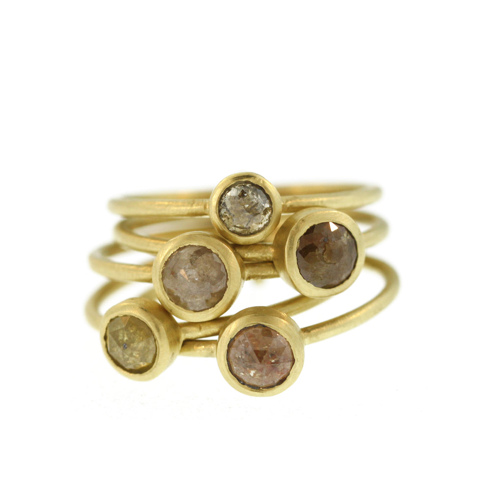 A Five Part Rustic Diamond Ring
