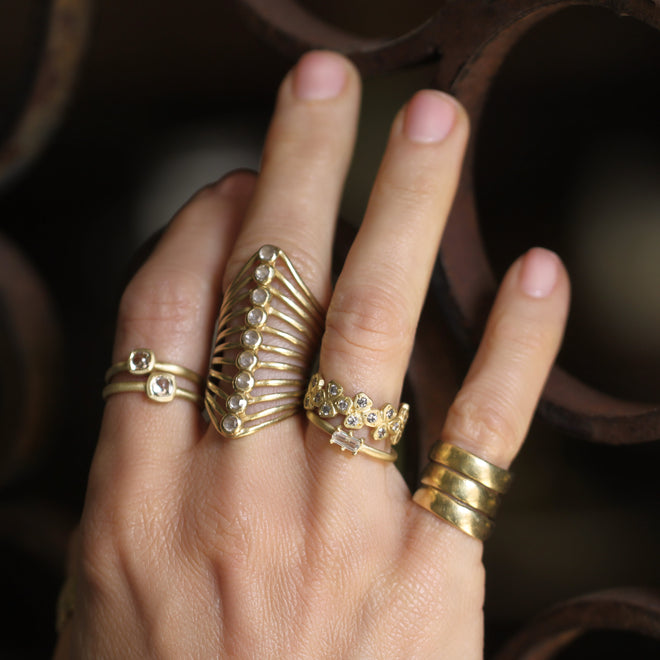 A Scissor Cut Diamond Ring