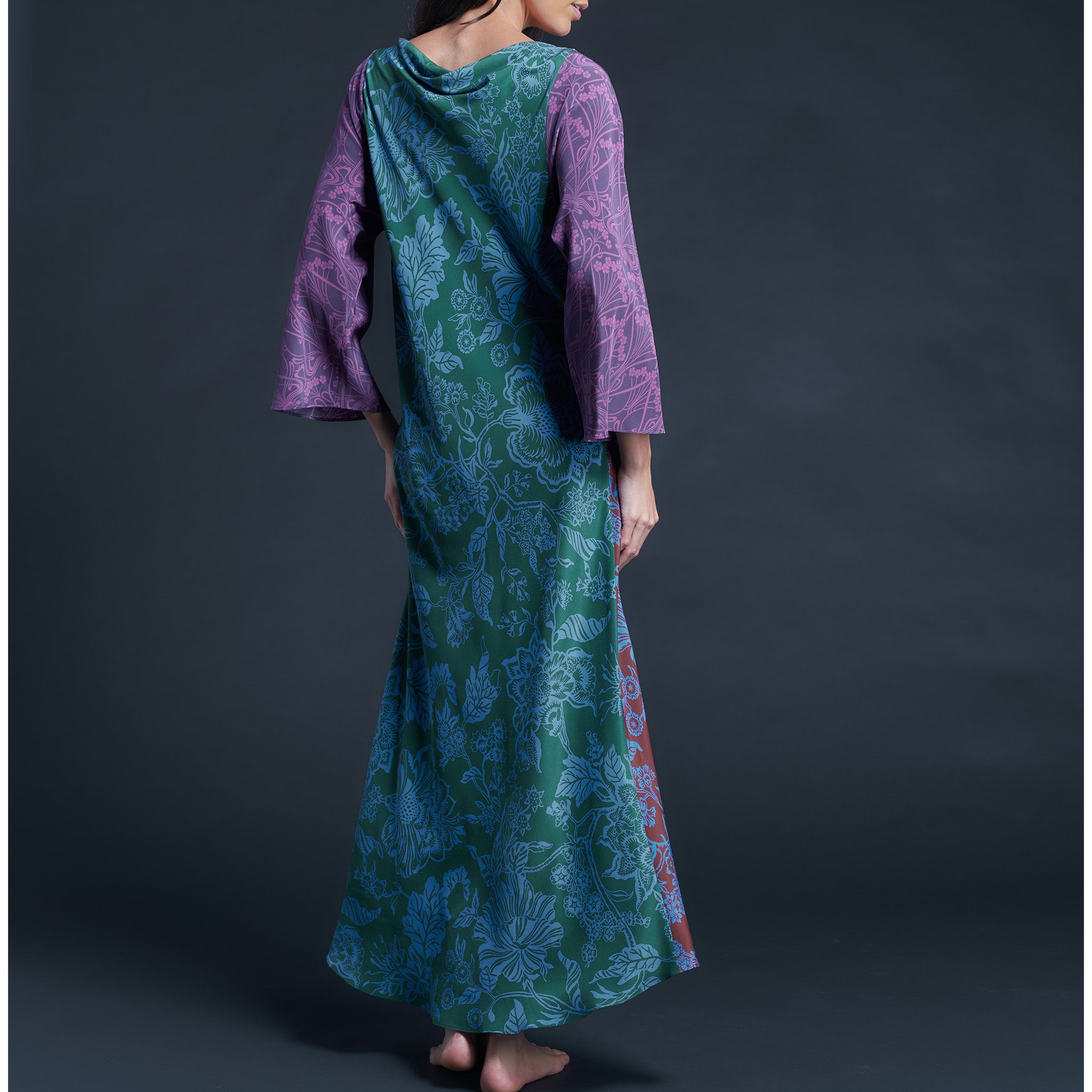 Serafina Christelle Liberty Print Silk Crepe de Chine Dress