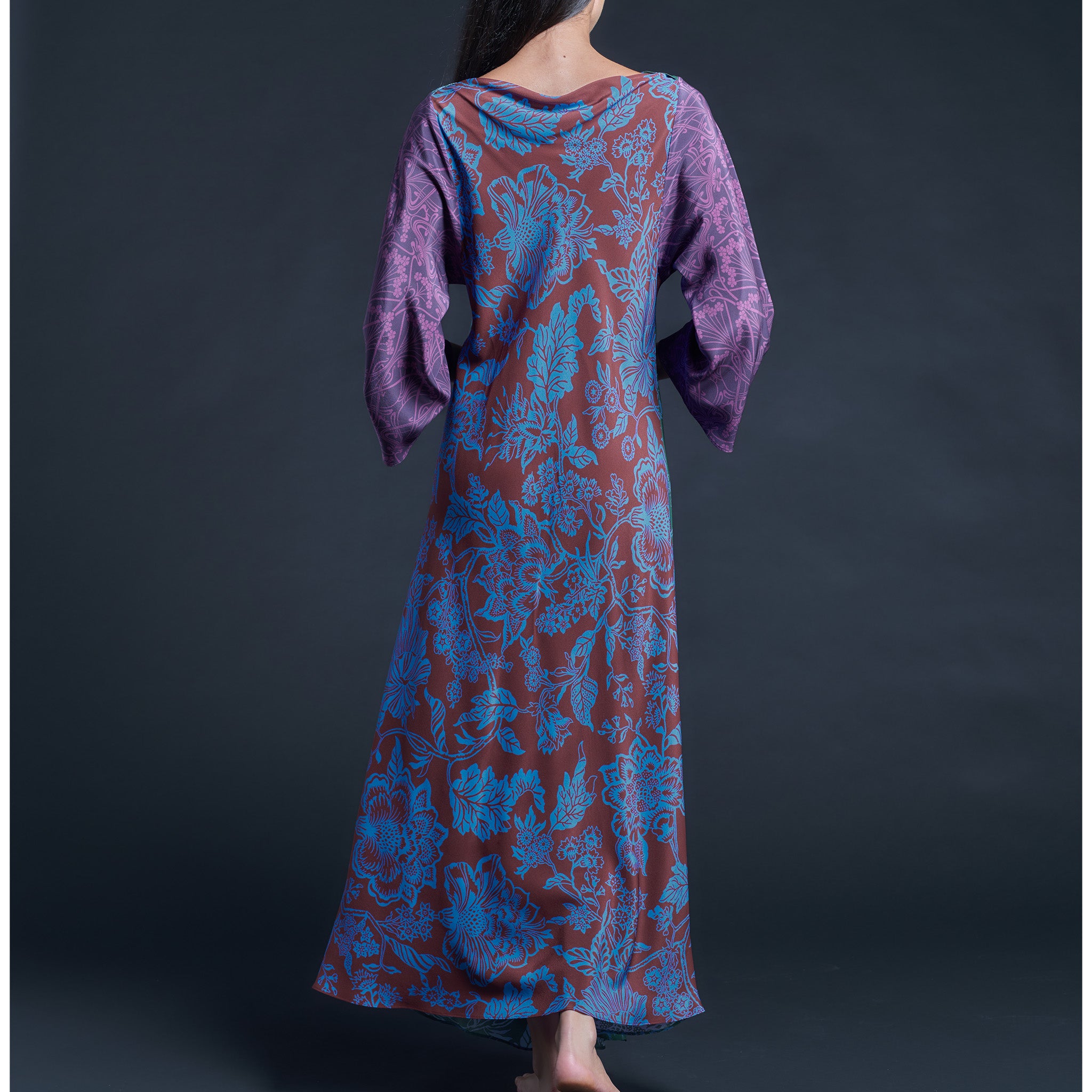 Serafina Christelle Liberty Print Silk Crepe de Chine Dress