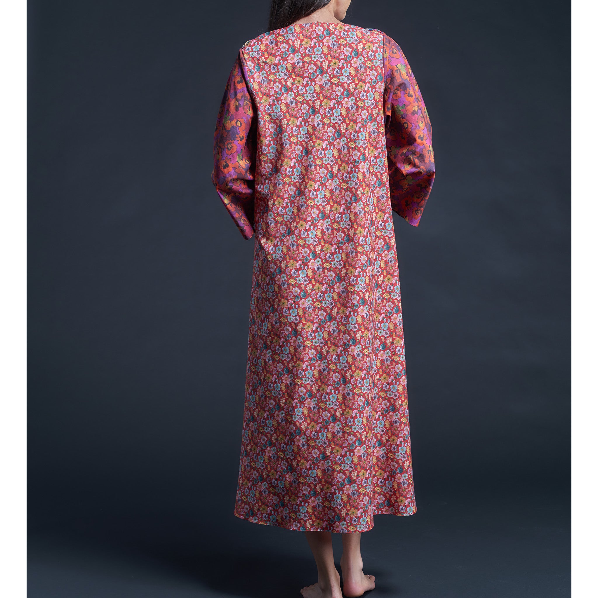 Serafina Sea Blossoms Liberty Print Cotton Tana Lawn Dress