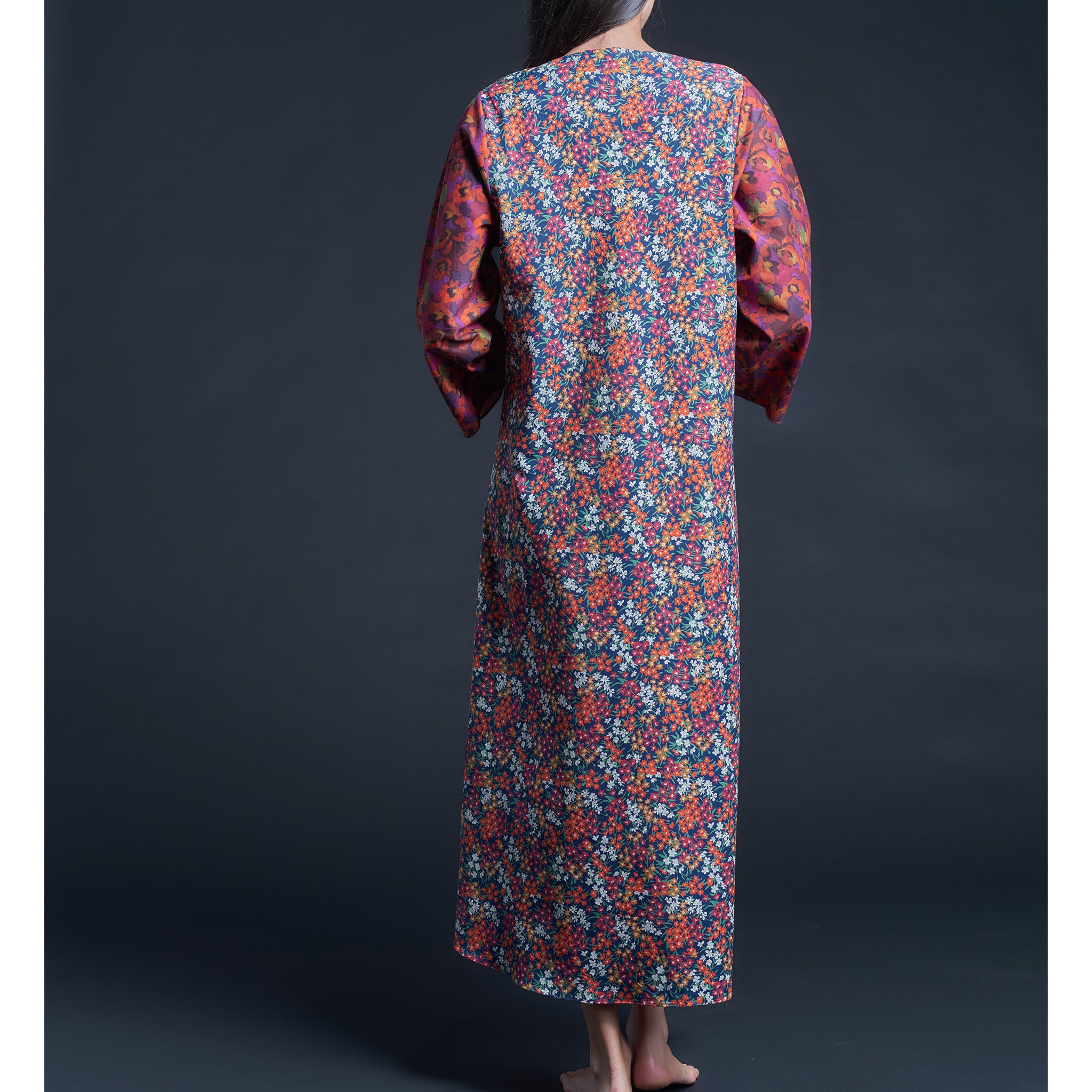 Serafina Sea Blossoms Liberty Print Cotton Tana Lawn Dress