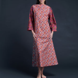 Serafina Sea Blossoms Liberty Print Cotton Tana Lawn Dress