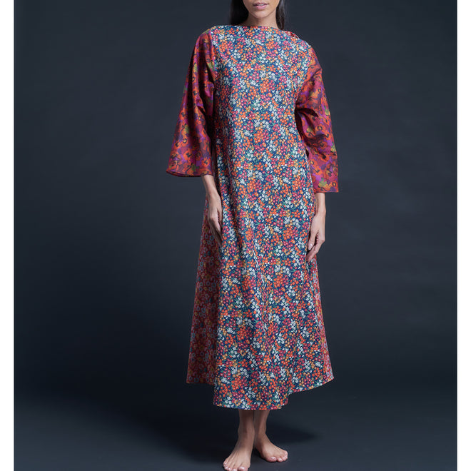 Serafina Sea Blossoms Liberty Print Cotton Tana Lawn Dress
