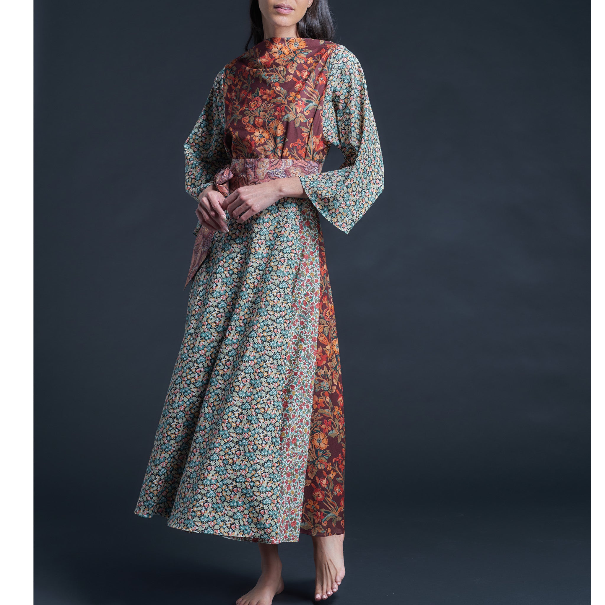 Serafina Liberty Print Cotton Tana Lawn Boatneck Blouse - Floralia
