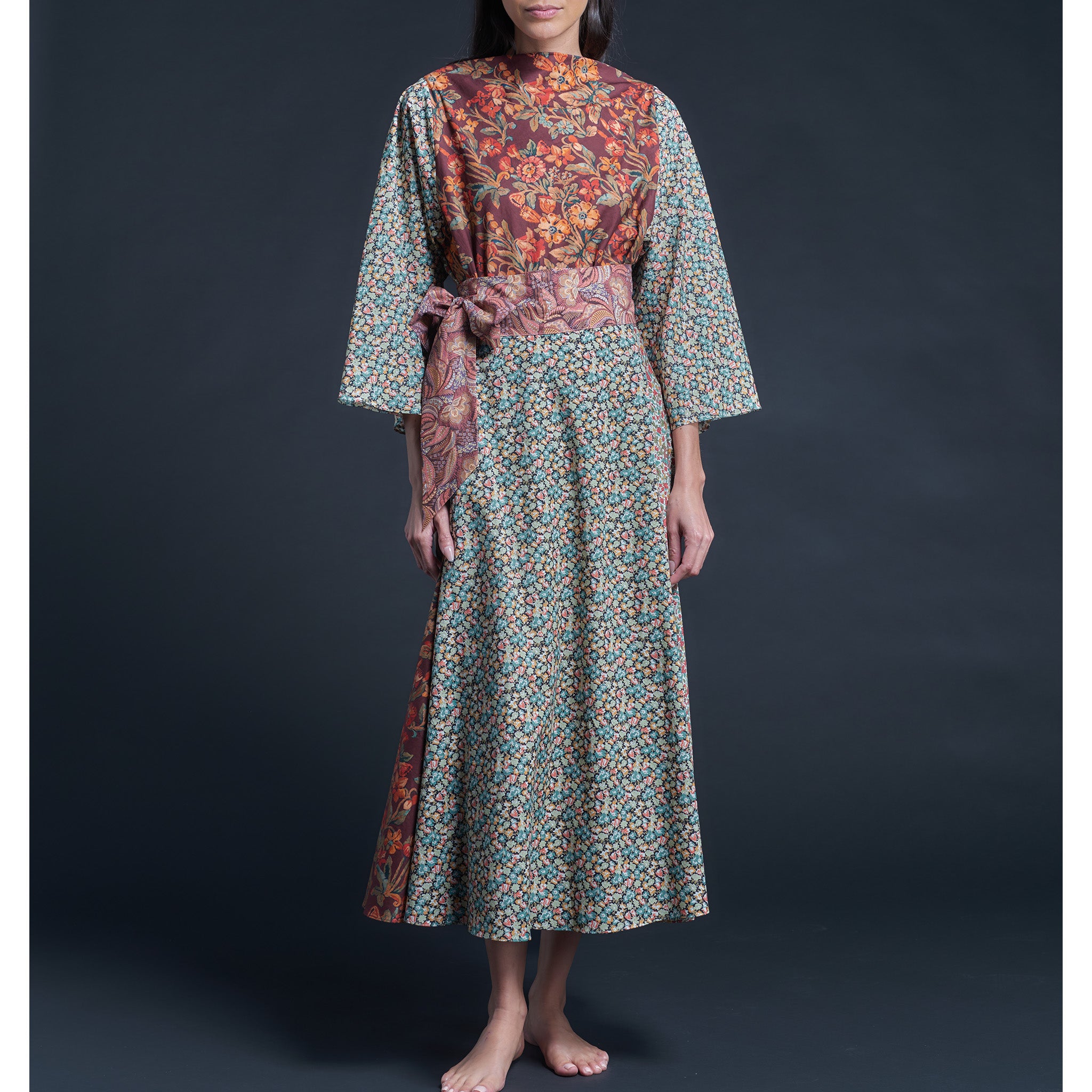 Serafina Liberty Print Cotton Tana Lawn Boatneck Blouse - Floralia