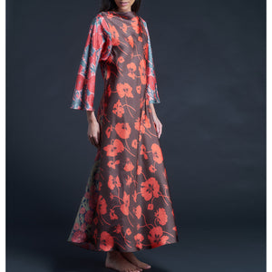 Serafina Fragile Blooms Liberty Print Silk Twill Boatneck Dress