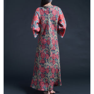 Serafina Fragile Blooms Liberty Print Silk Twill Boatneck Dress