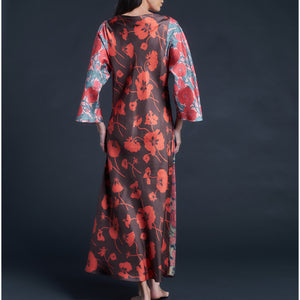 Serafina Fragile Blooms Liberty Print Silk Twill Boatneck Dress