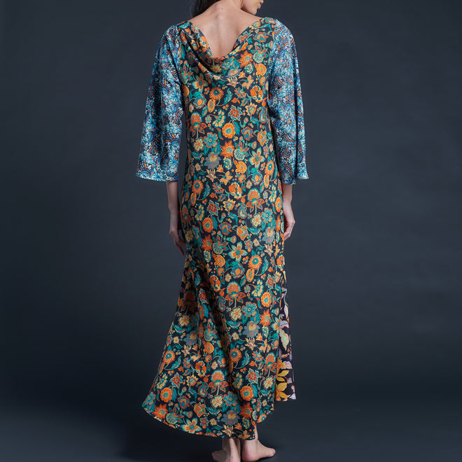 Serafina Garden of Kensington Liberty Print Silk Crepe de Chine Dress