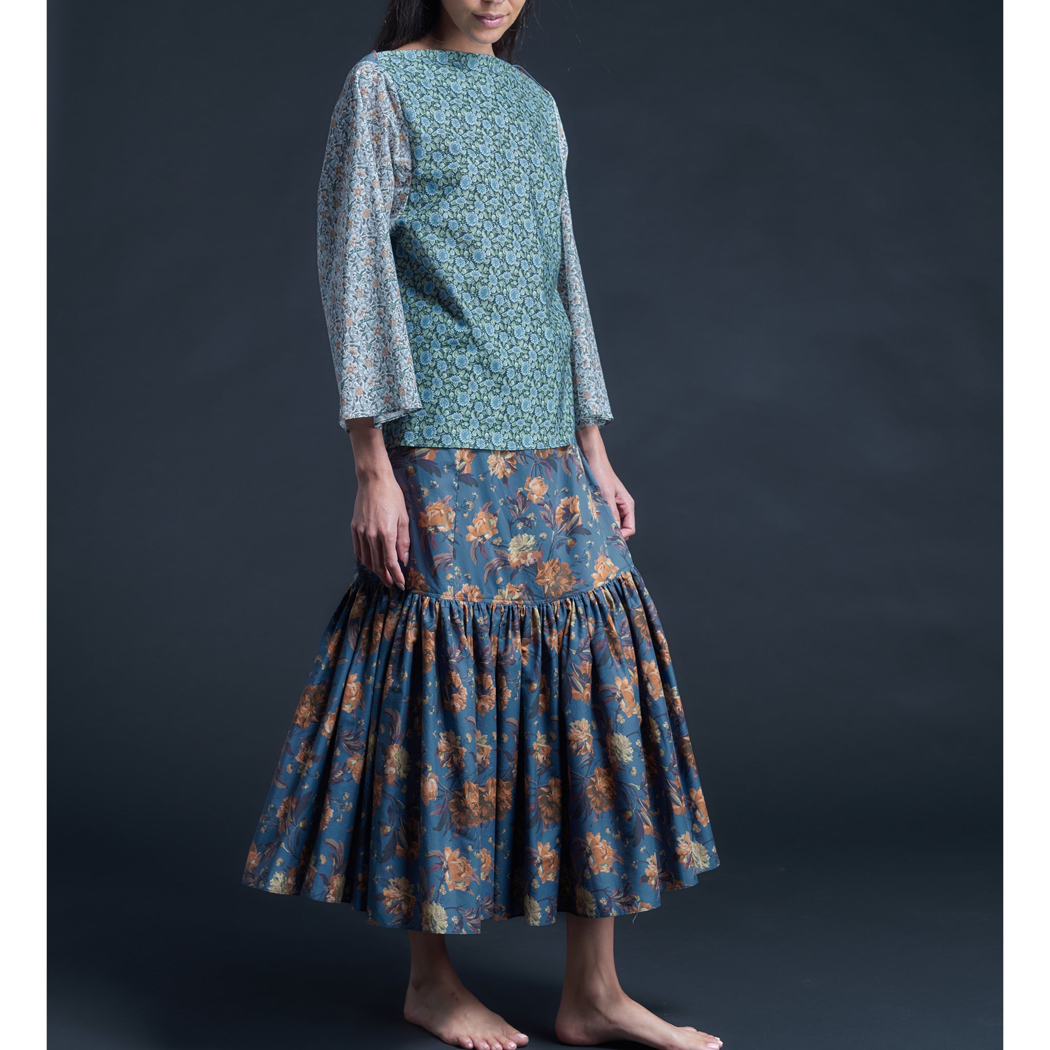 Serafina Liberty Print Cotton Tana Lawn Blouse - Synchronise