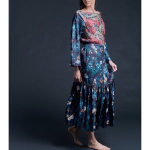 Serafina Liberty Print Silk Twill Blouse - Valley of Nysa