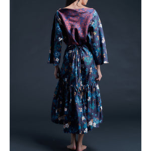 Longer Brigitte Ruffle Skirt in Valley of Nysa Liberty Print Silk Twill